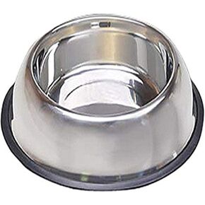 Van Ness Pets Large Non Tip Stainless Steel Dog Bowl, 64 OZ Food And Water Dish, Wide Base Prevents Spills