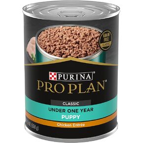 Purina Pro Plan High Protein Puppy Food Wet, Classic Turkey Entree - (12) 13 Oz. Cans