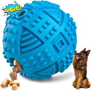 Interactive Dog Toys for Aggressive Chewers, Durian Puzzle Dog Balls Treat Dispensing Dog Toys for Large Dogs, Squeaky Balls for Dogs, Tough Dog Chew Toy,Indestructible Dog Enrichment Toys, Puppy Toys