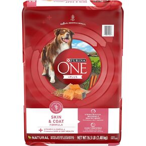Purina ONE طعام طبيعي للكلاب جاف وحساس للمعدة، + تركيبة إضافية للبشرة والمعطف - حقيبة بوزن 16.5 رطل
