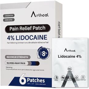 4% Lidocaine Patches(18Pcs), Maximum Strength Lidocaine Pain Relief Patch for Ache Back, Neck, Shoulders, Knees, Elbows, Joint, Muscle, Individually Packed in Saudi Arabia