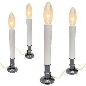 Halloween Electric Window Candles with Timer,10PACK Black Flameless Halloween Candlesticks with LED Flickering Bulbs,Halloween Candelabra Battery Operated for Window Table Home Halloween Decorations