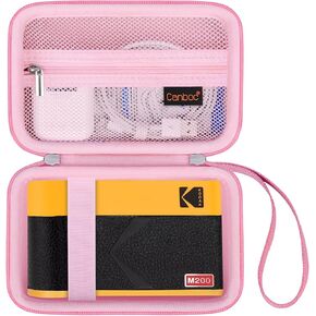 Canboc Carrying Case for KODAK Mini 2 ERA/KODAK Mini Shot 2 ERA 4PASS 2-in-1 Instant Camera and Photo Printer, Zipper Mesh Pocket fit Photo Paper, USB Cable, Black (Case Only)