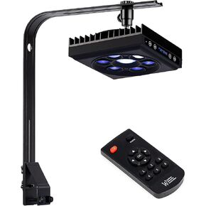 SMATFARM Aquarium Light - 60Watts Reef Light for Coral Sunrise Sunset Moonlight Fish Tank Light with Screen Timer for Marine AquariumSaltwater Aquarium Tanks Corals
