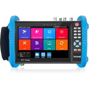 Rsrteng CCTV Tester,IPC-9800CADHS Pro 8K 32MP 4K 12MP IP Camera Tester with Cable Tracer 8MP CVI TVI AHD SDI CVBS Coaxial Camera Tester 7"Touch Screen Support HDMI VGA TDR POE WiFi RS485 IPC Tester