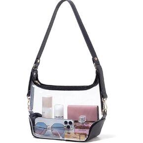 Clear Purse for Women Stadium,Clear Crossbody Purse Bag, Clear Bag Stadium Approved, PVC Clear Bag with Front Pocket