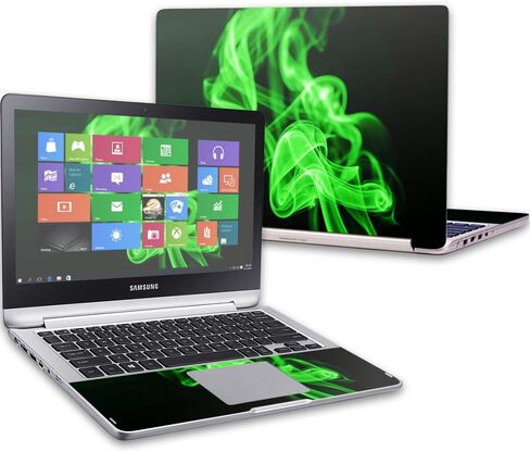 MightySkins Skin Compatible with Samsung Notebook 7 Spin 13.3" (2016) wrap Cover Sticker Skins Red Mystic Flames in Saudi Arabia