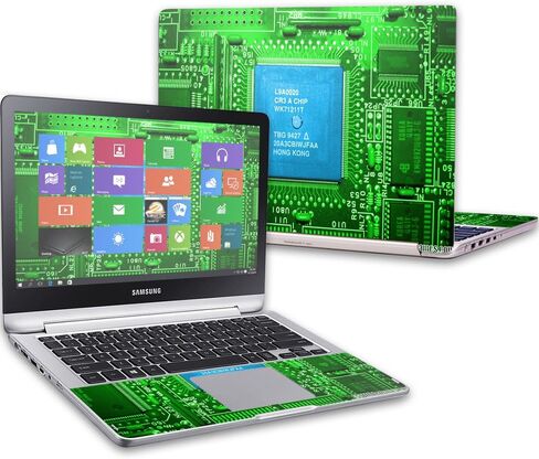 MightySkins Skin Compatible with Samsung Notebook 7 Spin 13.3" (2016) wrap Cover Sticker Skins Red Mystic Flames in Saudi Arabia