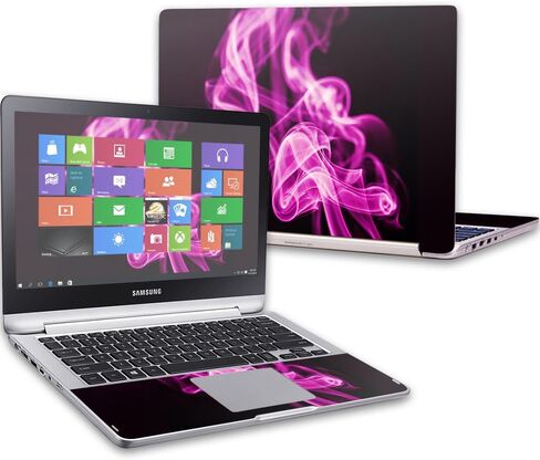 MightySkins Skin Compatible with Samsung Notebook 7 Spin 13.3" (2016) wrap Cover Sticker Skins Red Mystic Flames in Saudi Arabia