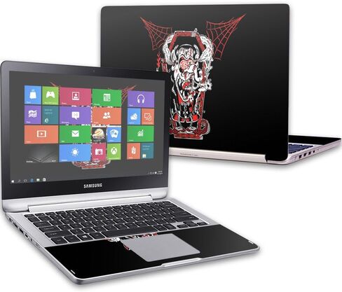 MightySkins Skin Compatible with Samsung Notebook 7 Spin 13.3" (2016) wrap Cover Sticker Skins Red Mystic Flames in Saudi Arabia