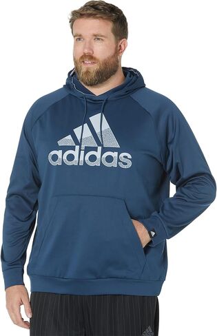 adidas Game & Go Big Logo Pullover Hoodie Scarlet/Dark Grey Heather Solid Grey MD in Saudi Arabia
