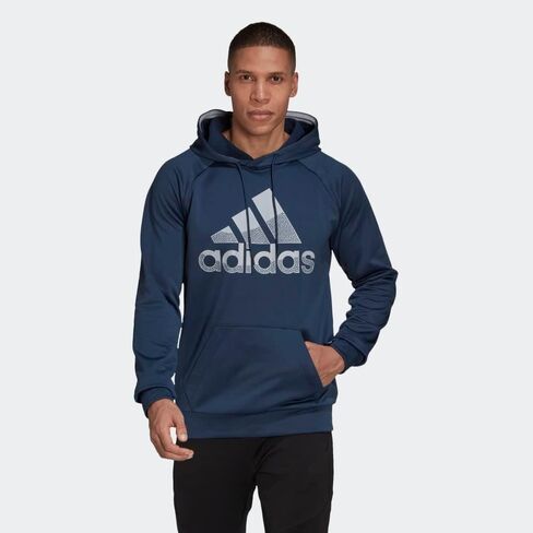 adidas Game & Go Big Logo Pullover Hoodie Scarlet/Dark Grey Heather Solid Grey MD in Saudi Arabia