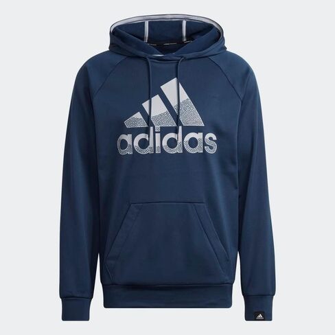 adidas Game & Go Big Logo Pullover Hoodie Scarlet/Dark Grey Heather Solid Grey MD in Saudi Arabia