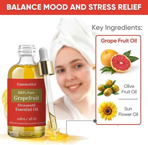 Sweet Orange Essential Oil Blend - 4oz Glass Bottle with Dropper & Roll-On - 100% Pure & Organic - Infused with Olive & Sunflower Oils - Perfect for Aromatherapy, Skin, Massage & Cleaning in Saudi Arabia