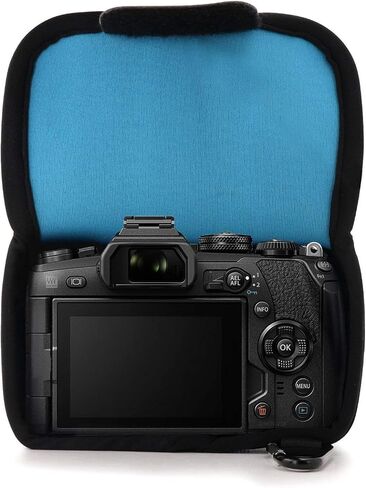 MegaGear Ultra Light Neoprene Camera Case Compatible with Olympus OM-D E-M1 Mark III, E-M1 Mark II (12-40mm), Black (MG1070) in Saudi Arabia
