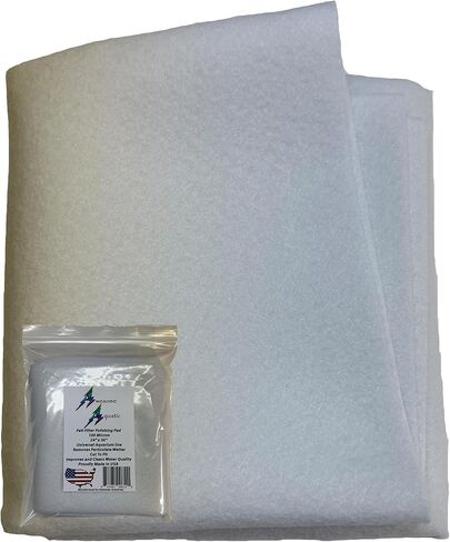 Awesome Aquatic Polishing Felt Filter Pad 50 Micron Bulk 24 " x 36 " Ultimate Aquarium Mechanical Prefilter Filtration Media Fresh or Saltwater Improve Water Quality Clarity Durable and Reusable in Kuwait