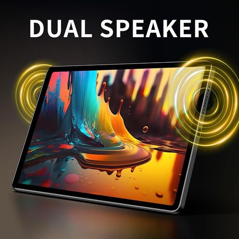 Android Tablet - 10.1 Inch Android 13 Tablet with Case, 8GB RAM 128GB ROM 512GB Expand, Quad-Core Processor, 1280 x 800 IPS HD Touch Screen, 6000mAh Battery, GPS, WiFi,Bluetooth, Silver in Saudi Arabia