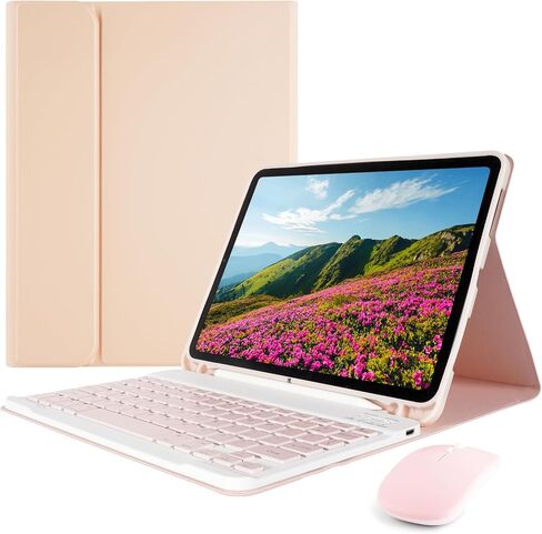 Keyboard Case for iPad Air 11 inch (M2) 2024 and iPad Air 4th/5th 10.9 inch & iPad Pro 11 inch (4th/3rd/2nd/1st), Built-in Pencil Holder, Tablet Cases with Bluetooth Keyboard and Mouse, Black in Saudi Arabia