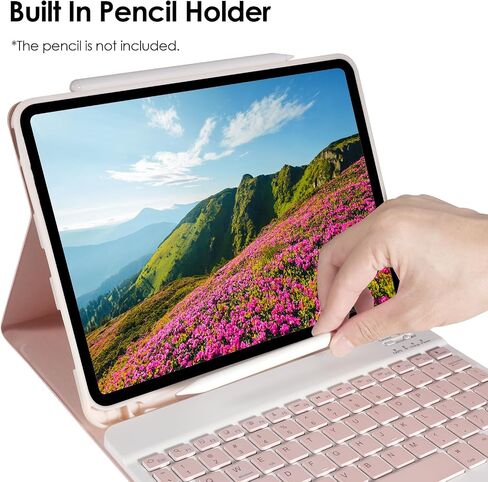 Keyboard Case for iPad Air 11 inch (M2) 2024 and iPad Air 4th/5th 10.9 inch & iPad Pro 11 inch (4th/3rd/2nd/1st), Built-in Pencil Holder, Tablet Cases with Bluetooth Keyboard and Mouse, Black in Saudi Arabia