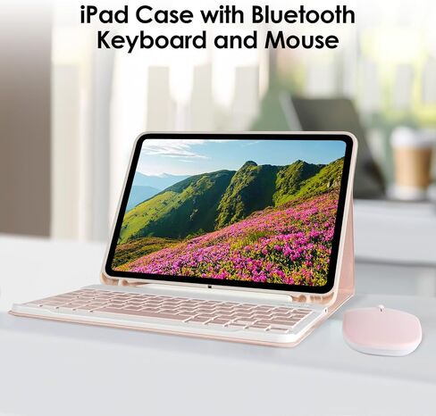 Keyboard Case for iPad Air 11 inch (M2) 2024 and iPad Air 4th/5th 10.9 inch & iPad Pro 11 inch (4th/3rd/2nd/1st), Built-in Pencil Holder, Tablet Cases with Bluetooth Keyboard and Mouse, Black in Saudi Arabia