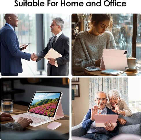 Keyboard Case for iPad Air 11 inch (M2) 2024 and iPad Air 4th/5th 10.9 inch & iPad Pro 11 inch (4th/3rd/2nd/1st), Built-in Pencil Holder, Tablet Cases with Bluetooth Keyboard and Mouse, Black in Saudi Arabia
