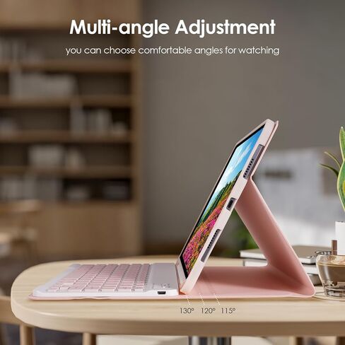 Keyboard Case for iPad Air 11 inch (M2) 2024 and iPad Air 4th/5th 10.9 inch & iPad Pro 11 inch (4th/3rd/2nd/1st), Built-in Pencil Holder, Tablet Cases with Bluetooth Keyboard and Mouse, Black in Saudi Arabia
