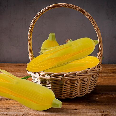 8 PCS Artificial Corn Lifelike Corn Plastic Corn Cob Fake Corn Realistic Corn Stalks Simulation Vegetable Decorations, Fake Vegetable Corn Imitation Maize Decoration for Photo Prop (White) in Saudi Arabia