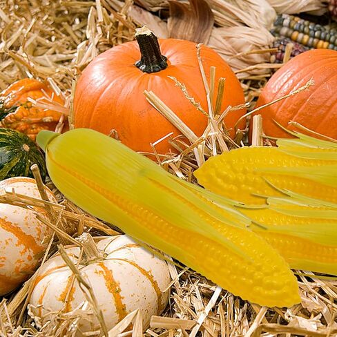 8 PCS Artificial Corn Lifelike Corn Plastic Corn Cob Fake Corn Realistic Corn Stalks Simulation Vegetable Decorations, Fake Vegetable Corn Imitation Maize Decoration for Photo Prop (White) in Saudi Arabia