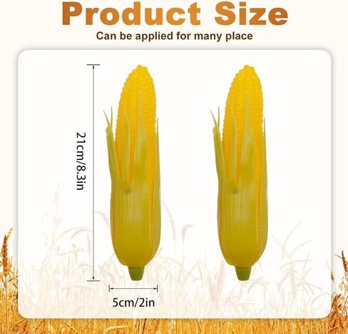 8 PCS Artificial Corn Lifelike Corn Plastic Corn Cob Fake Corn Realistic Corn Stalks Simulation Vegetable Decorations, Fake Vegetable Corn Imitation Maize Decoration for Photo Prop (White) in Saudi Arabia