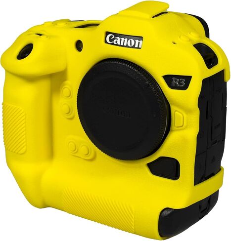 Camera Case for Canon R3 - Protective Silicone DSLR Skin Cover, Detachable Cage, Shockproof, Dustproof (Black) in Kuwait