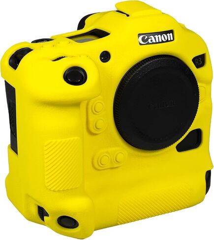 Camera Case for Canon R3 - Protective Silicone DSLR Skin Cover, Detachable Cage, Shockproof, Dustproof (Black) in Kuwait