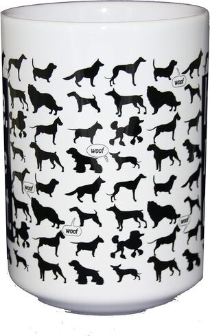 Dog Lover Coffee Mug - Dogs Welcome - People Tolerated - Paw Print - Snarky Puppy Humour for Doggie Lovin Hoomans (Dogs Welcome People Tolerated) in Saudi Arabia