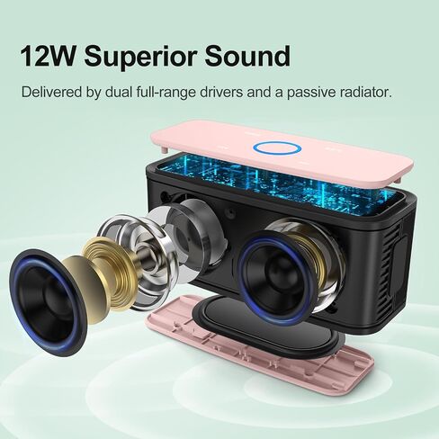 مكبر صوت بلوتوث لاسلكي DOSS SoundBox Touch - صوت عالي الدقة 12 وات مع صوت جهير غني in Kuwait
