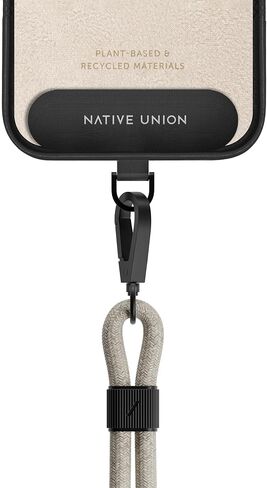 Native Union City Grip – Adjustable & Detachable Universal Wrist Phone Strap – Compatible with iPhone 16, 15, 14, 13 and most Smartphones – Made with 100% Recycled Polyester (Kraft) in Saudi Arabia