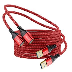 XGMATT USB Extension Cable (6.6FT-2pack),USB 3.0 Extension Cable USB Type A Male to Female 5Gbps Data Sync Compatible with Printer, Scanner, Keyboard, Oculus Rift,PS VR,Card Reader,Camera,Blue