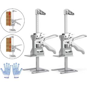 Hand Lifting Jack Tool, 2Pack Labor Saving Arm with Non-Slip Base, Slow Lowering, Bearing 220lbs, Furniture Jack Lifter Tool for Lifting Appliances,Cabinet, Wall Tile Positioning(Black) in Saudi Arabia