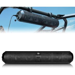KEMIMOTO UTV Soundbar SxS Speakers X3 Audio Sound bar System with 2X Tweeters and 4X Subwoofers Waterproof Bluetooth Compatible AUX Input USB Port 500W 28" Outdoor Marine Soundbars