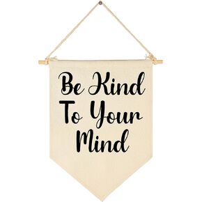 Encourage Banner Wall Decor Gifts for Nursery Classroom Playroom Bedroom Front Door-Growth Mindset Flag,Mental Health Flag,Affirmation Educational Flag-Calm Down Corner Wall Sign Decor-Reminder Gift