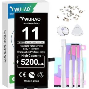 استبدال WUHAO لبطارية iPhone 14، سعة محسنة 3600 مللي أمبير في الساعة لبطارية 14 A2882 A2649 A2881 A2884 A2883 مع واقي عدسة الكاميرا + براغي + مجموعة أدوات إصلاح احترافية