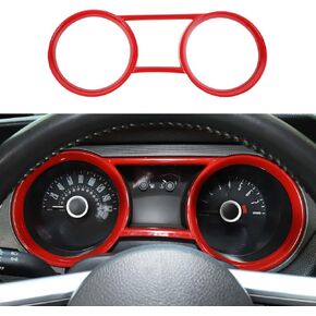 Compatible with Ford Mustang 2010-2014, Dashboard Instrument Panel Cover Trim Ring (Carbon Fiber)