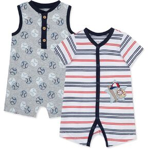 Little Me Clothes for Baby Boys' 2-Pack Rompers, 3-12 Months in Kuwait