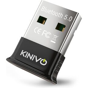 Kinivo USB Bluetooth Adapter for PC BTD400 (Bluetooth 4.0 Dongle Receiver, Low Energy) - Compatible with Windows 11/10/8.1/8/7, Raspberry Pi, Linux, MacOS, Laptop & Headphones