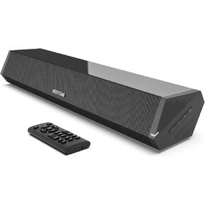 BESTISAN Sound Bars for TV with Subwoofer, 2.1 Deep Bass Small Soundbar TV Monitor Speaker Home Theater Surround Sound System for PC Gaming with Bluetooth/AUX/HDMI/Optical Connection, Wall Mountable
