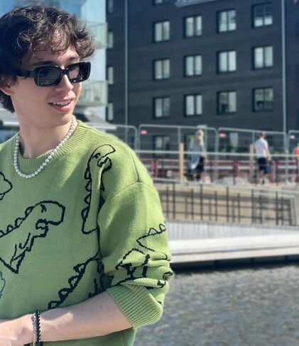 Aelfric Eden Mens Fashion Ducks Cartoon Sweaters Unisex Oversized Jumper Long Sleeve Casual Sweater Retro Couple Top in Saudi Arabia