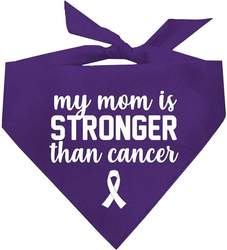 My Mom is Stronger Than Cancer Printed Dog Bandana (Assorted Colors) in Saudi Arabia