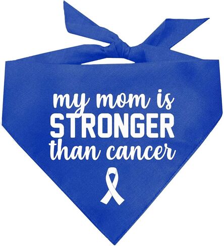 My Mom is Stronger Than Cancer Printed Dog Bandana (Assorted Colors) in Saudi Arabia