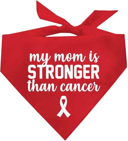 My Mom is Stronger Than Cancer Printed Dog Bandana (Assorted Colors) in Saudi Arabia