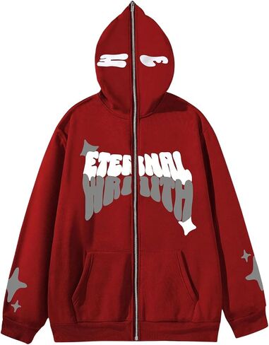 SHENHE Men's Y2k Graphic Full Zip Hoodie Star Print Streetwear Jacket Hoodie Sweatshirt in Kuwait