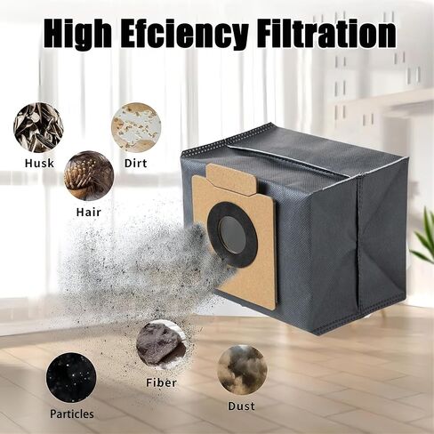 19 PCS Vacuum Accessories for ECOVACS DEEBOT T30S/ T30S Combo/ T30S Pro/ N30 Omni/ N30 PRO Omni Cleaner Robot, 1 Main Brush, 6 Side Brushes, 4 Mop Cloth Pads, 4 Hepa Filters, 4 Dust Bags in Saudi Arabia