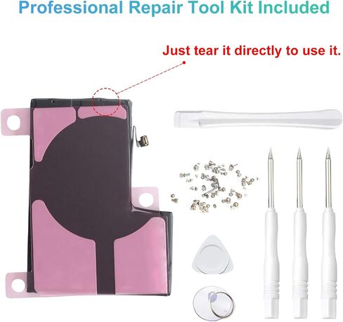 WUHAO Replacement for iPhone 14 Battery,3600mAh Upgraded Capacity for 14 A2882 A2649 A2881 A2884 A2883 Battery with Camera Lens Protector + Screws + Professional Repair Tool Kit in Saudi Arabia